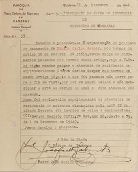 Correspond&ecirc;ncia recebida