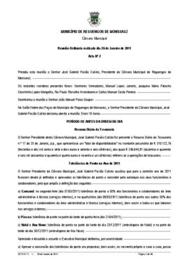 Acta n.º 2 (2011) do mandato 2009-2013