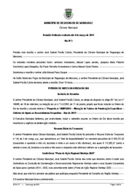 Acta n.º 5 (2013) do mandato 2009-2013
