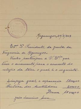 Correspond&ecirc;ncia recebida