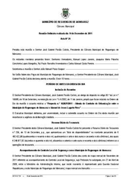 Acta n.º 24 (2011) do mandato 2009-2013