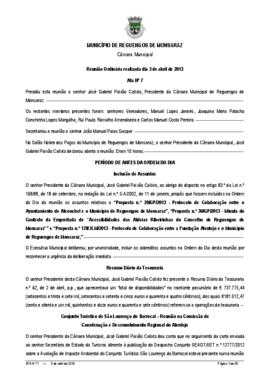 Acta n.º 6 (2013) do mandato 2009-2013