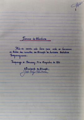 Actas das sess&otilde;es da Direc&ccedil;&atilde;o da Sociedade Art&iacute;stica Reguenguense