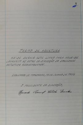 Actas das sess&otilde;es da Direc&ccedil;&atilde;o da Sociedade Art&iacute;stica Reguenguense