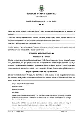 Acta n.º 9 (2011) do mandato 2009-2013