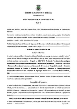 Acta n.º 24 (2012) do mandato 2009-2013