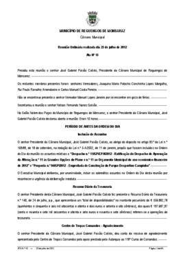 Acta n.º 15 (2012) do mandato 2009-2013