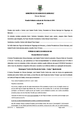 Acta n.º 10 (2011) do mandato 2009-2013